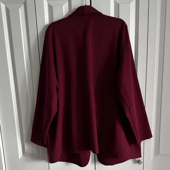 Susan Graver Deep Red Blazer - Picture 3 of 3